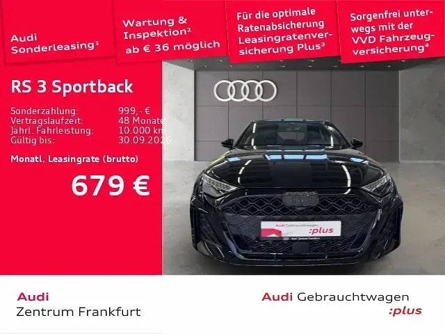 Neu Audi RS3 Sportback Premium 400 PS (294 kW) 2025 Mythosschwarz metallic Kleinwagen