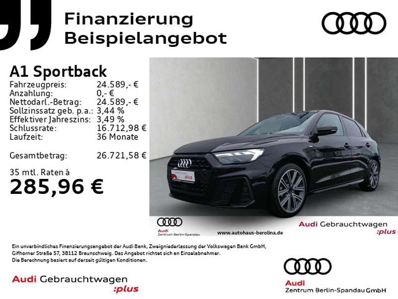 Gebraucht Audi A1 S-Line 95 PS (69 kW) 2024 Mythosschwarz metallic Kleinwagen