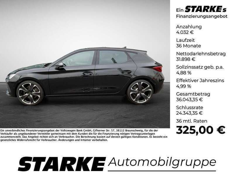 Schwarz (mitternachtsschwarz metallic) Gebraucht 2023 Cupra Leon VZ Limousine | 35.930 € (Fairer Preis) - Bild 1/4