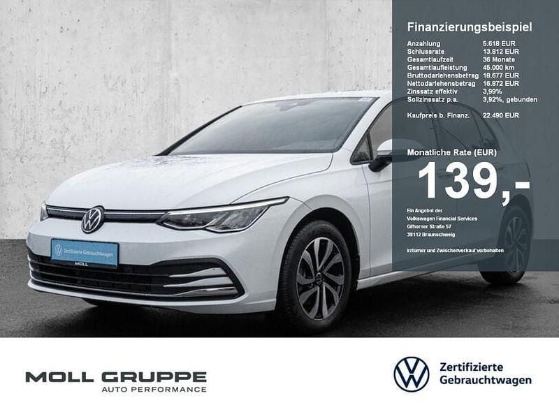 Weiss Gebraucht 2022 VW Golf Active Limousine | 22.490 € (Guter Preis) - Bild 1/4