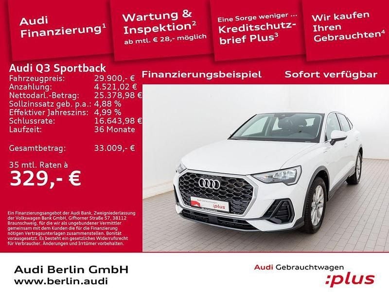 Ibisweiß Gebraucht 2022 Audi Q3 Sportback Sport SUV | 29.900 € (Superpreis) - Bild 1/3