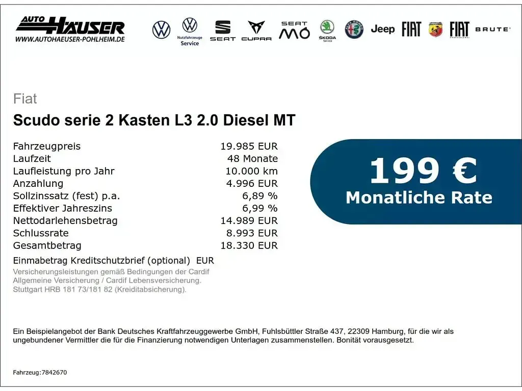 Gebraucht Fiat Scudo 145 PS (106 kW) 2024 Weiss Van