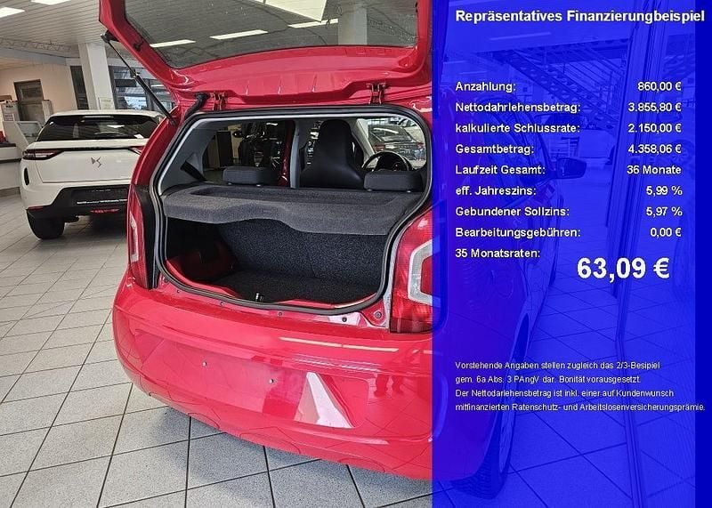 Gebraucht VW up! move up! 60 PS (44 kW) 2015 Rot Kleinwagen