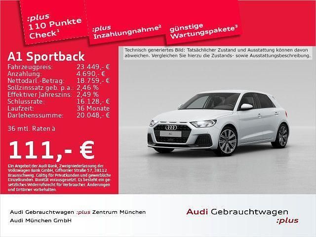 Gletscherweiß metallic Gebraucht 2024 Audi A1 Sportback Advanced Kleinwagen | 23.449 € (Fairer Preis) - Bild 1/1