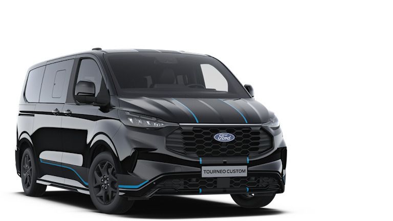 Digital aqua blue metallic Neu 2024 Ford Tourneo Custom Sport | 68.871 € (Teuer) - Bild 1/1