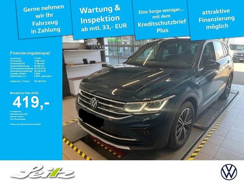 Blau Gebraucht 2022 VW Tiguan Elegance SUV | 28.448 € (Guter Preis) - Bild 1/3