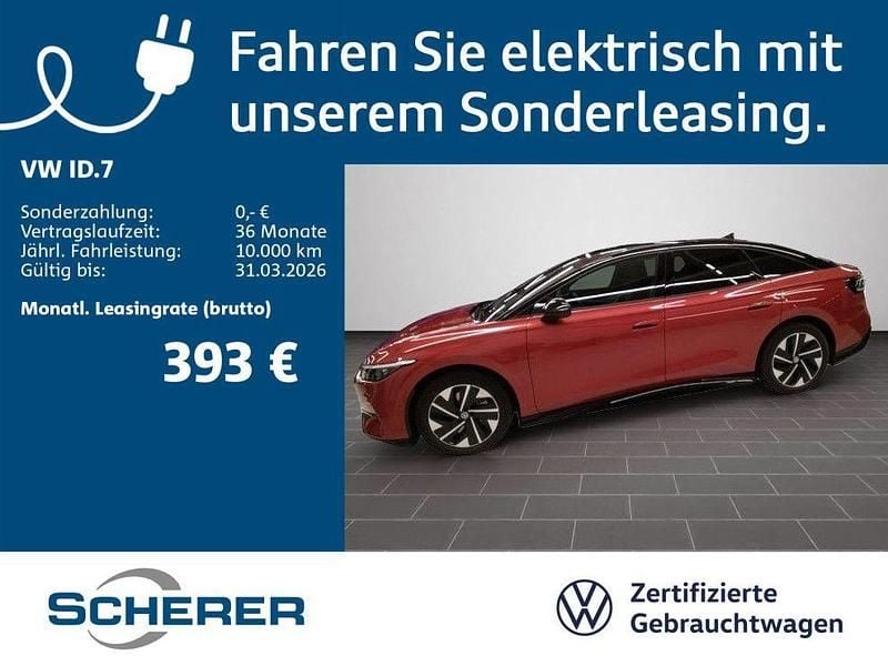 Gebraucht VW ID.7 Pro 210 kW (286 PS) 2025 Kings red metallic schwarz (metallic) Limousine