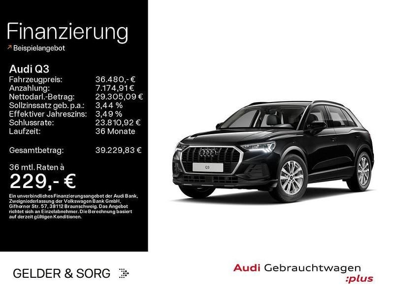 Mythosschwarz metallic Gebraucht 2025 Audi Q3 SUV | 36.480 € (Guter Preis) - Bild 1/2