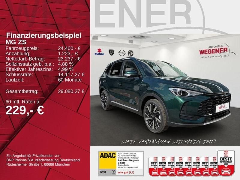 Neu MG ZS Luxury 197 PS (144 kW) 2025 Emerald green Limousine