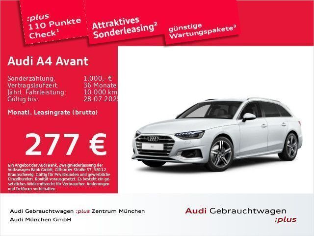 Gletscherweiß metallic Gebraucht 2024 Audi A4 Advanced Plus Kombi | 40.481 € - Bild 1/2