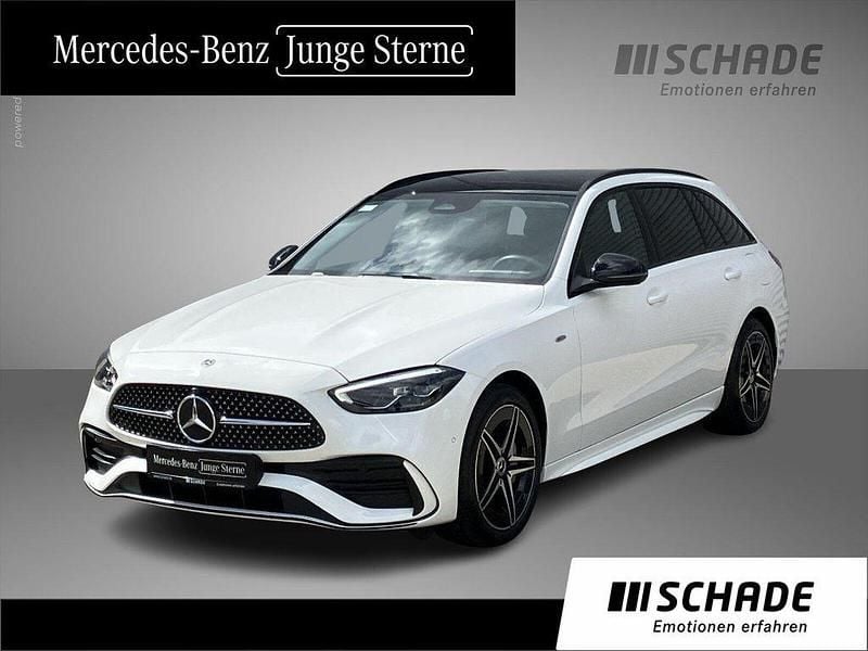 Weiß Gebraucht 2024 Mercedes C300e AMG line Limousine | 46.850 € (Fairer Preis) - Bild 1/4