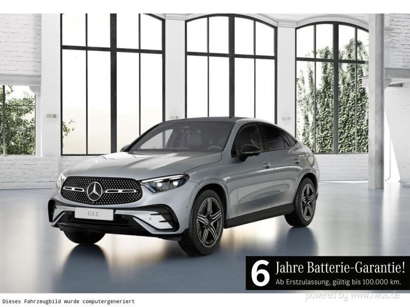 Metalliclack hightechsilber Gebraucht 2024 Mercedes GLC300e Night Coupé | 69.800 € (Superpreis) - Bild 1/4