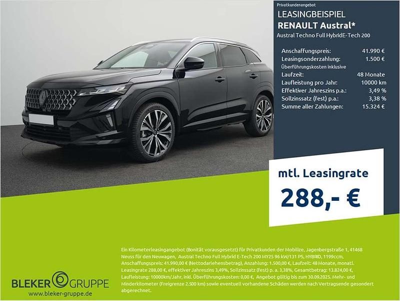 Blackpearl schwarz Neu 2025 Renault Austral Techno SUV | 41.990 € (Fairer Preis) - Bild 1/3