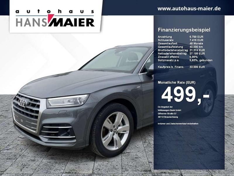 Monsungrau metallic Gebraucht 2020 Audi Q5 Design SUV | 33.999 € (Fairer Preis) - Bild 1/4