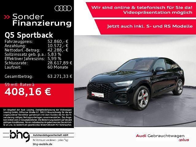 Schwarz Gebraucht 2022 Audi Q5 Sportback S-Line SUV | 52.860 € (Teuer) - Bild 1/4