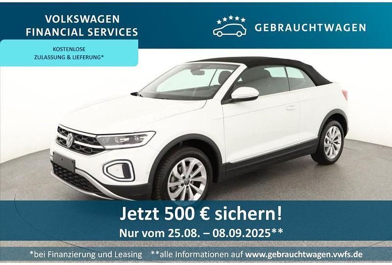 Pure white Gebraucht 2023 VW T-Roc Cabriolet Style Cabrio | 29.129 € (Superpreis) - Bild 1/4