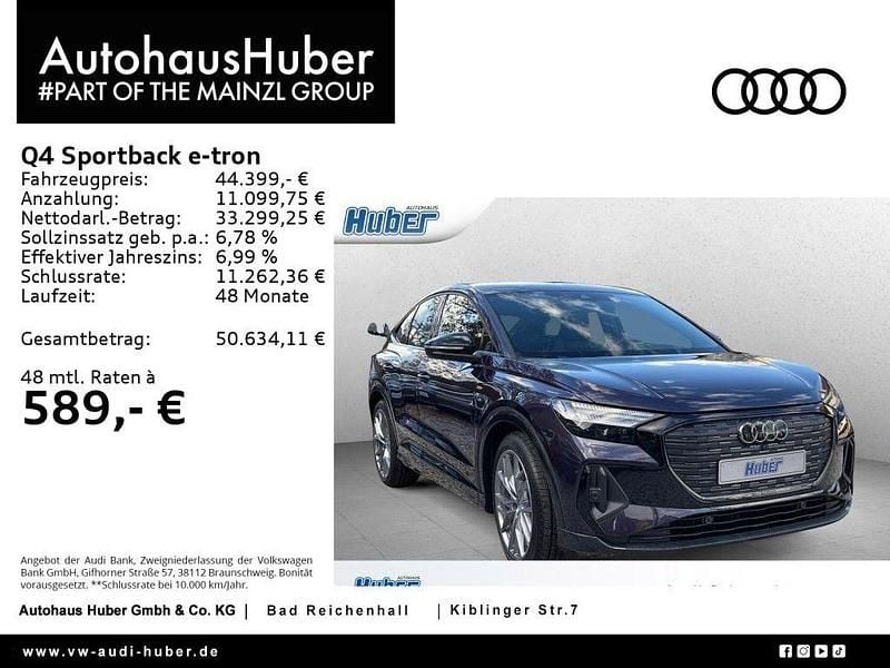 Auroraviolett Gebraucht 2023 Audi Q4 Sportback e-tron Comfort SUV | 44.399 € (Fairer Preis) - Bild 1/4