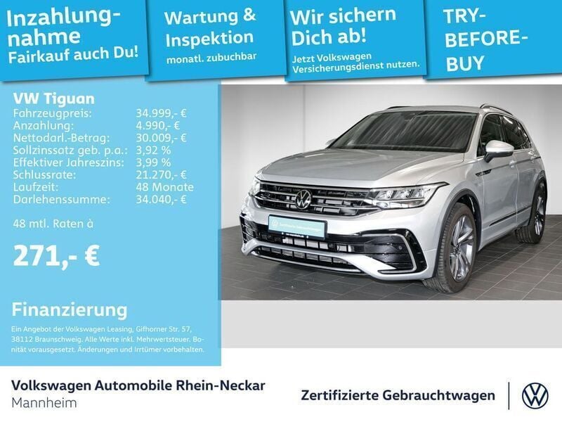 Reflexsilber metallic Gebraucht 2024 VW Tiguan R-line SUV | 36.291 € (Guter Preis) - Bild 1/2