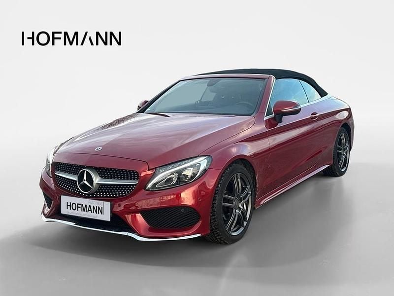 Rot Gebraucht 2018 Mercedes C200 AMG line Cabrio | 28.890 € (Guter Preis) - Bild 1/3