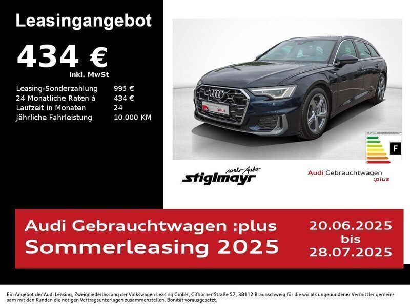 Firmamentblau metallic Gebraucht 2024 Audi A6 S-Line Kombi | 51.990 € - Bild 1/4