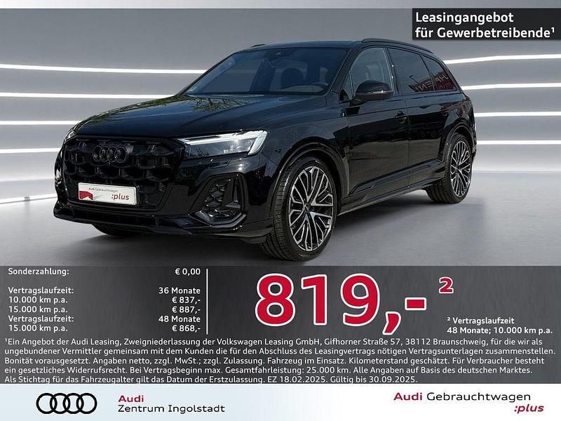 Mythosschwarz metallic Gebraucht 2025 Audi Q7 S-Line SUV | 94.950 € (Etwas zu teuer) - Bild 1/3