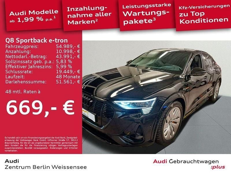 Brillantschwarz Gebraucht 2022 Audi e-tron Ambiente SUV | 54.989 € (Teuer) - Bild 1/4