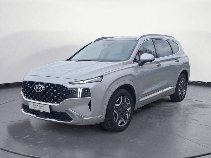 Typhoon silver / met Gebraucht 2023 Hyundai Santa Fe Prime SUV | 38.950 € (Guter Preis) - Bild 1/4