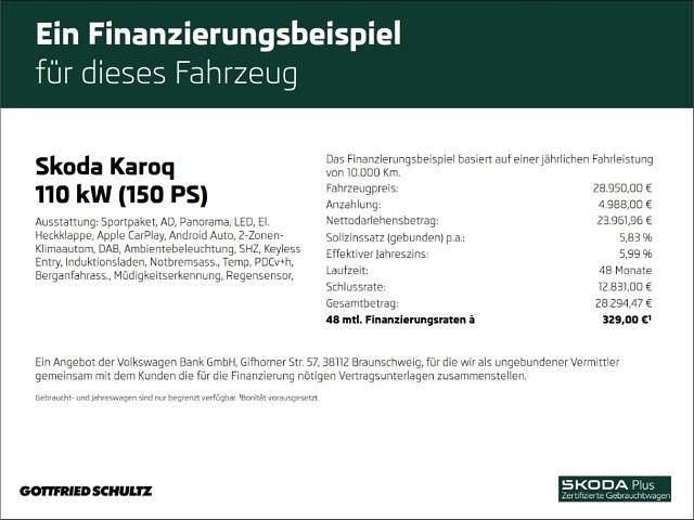 Grau Gebraucht 2021 Skoda Karoq SportLine SUV | 28.950 € (Etwas zu teuer) - Bild 1/1