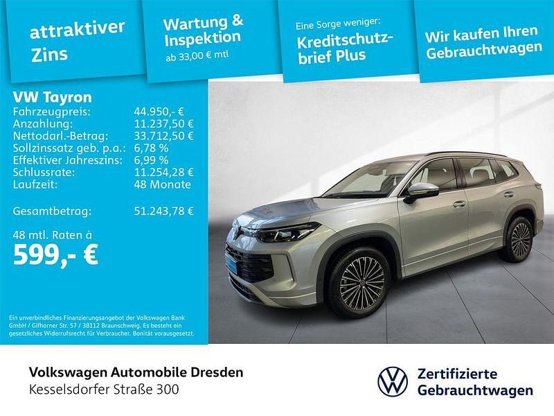 Gebraucht VW Tayron Life 204 PS (150 kW) 2025 Oyster silver metallic SUV