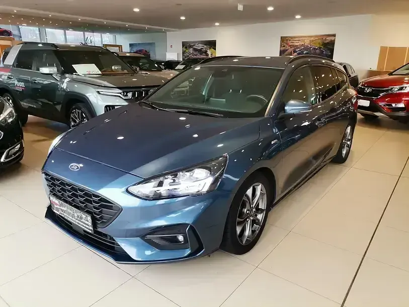 Brugt Ford Focus ST-Line 125 HK (91 kW) 2018 Blå Stationcar