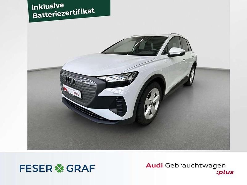 Gletscherweiß metallic Gebraucht 2023 Audi Q4 e-tron Ambiente SUV | 29.980 € (Fairer Preis) - Bild 1/4
