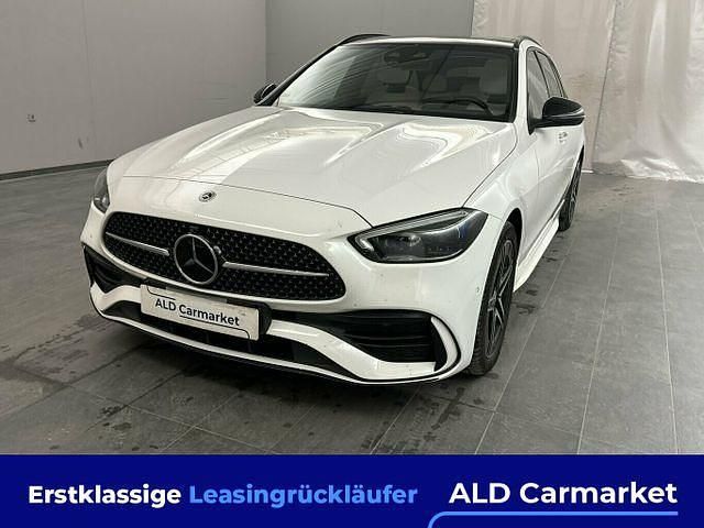 Polarweiß Gebraucht 2023 Mercedes C300e AMG line Kombi | 32.980 € (Fairer Preis) - Bild 1/1