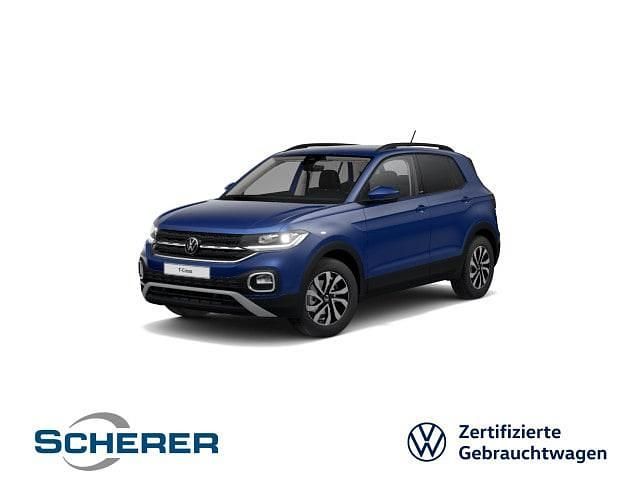 Reef blue metallic (metallic) Gebraucht 2021 VW T-Cross Active SUV | 21.900 € (Fairer Preis) - Bild 1/3