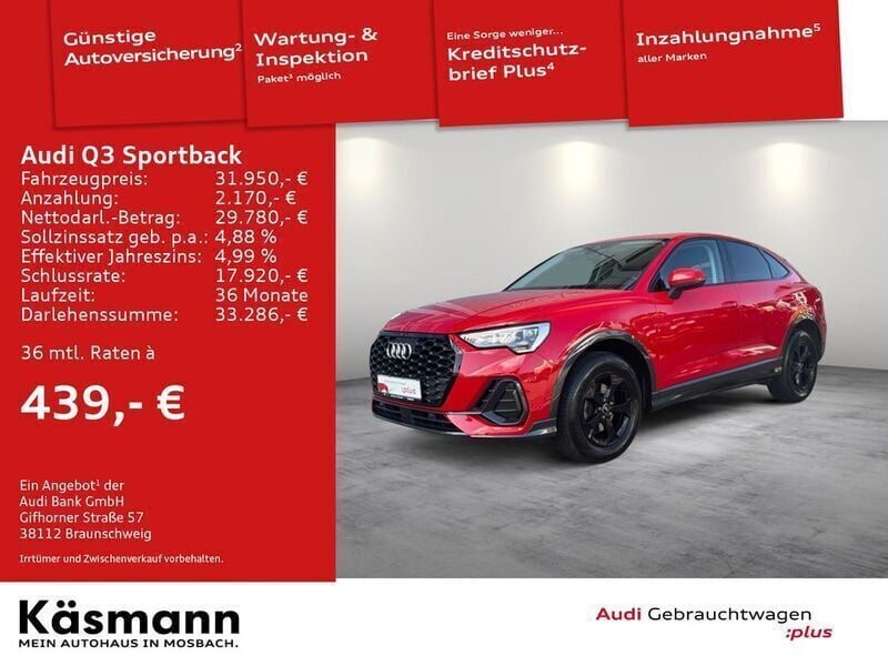 Tangorot metallic Gebraucht 2022 Audi Q3 Sportback Ambiente SUV | 31.950 € (Guter Preis) - Bild 1/4