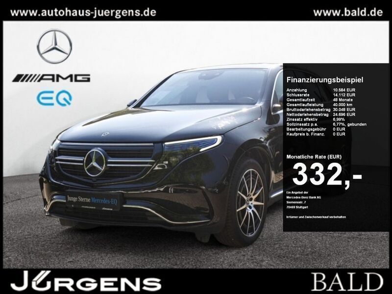 Schwarz metalliclack obsidianschwarz Gebraucht 2020 Mercedes EQC400 AMG SUV | 34.790 € (Fairer Preis) - Bild 1/4