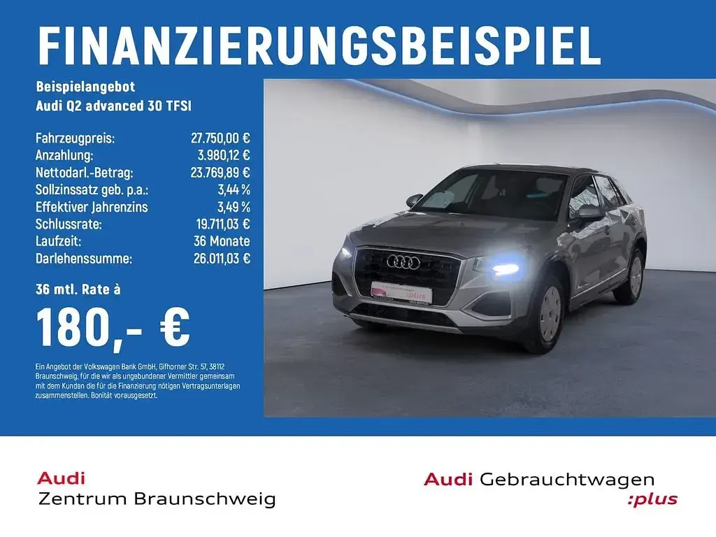 Gebraucht Audi Q2 Advanced Plus 116 PS (85 kW) 2025 Florettsilber metallic SUV