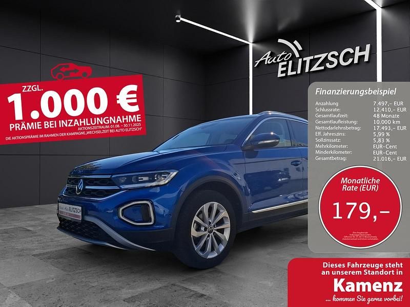 Ravennablau metallic Gebraucht 2022 VW T-Roc Style SUV | 24.990 € (Fairer Preis) - Bild 1/3