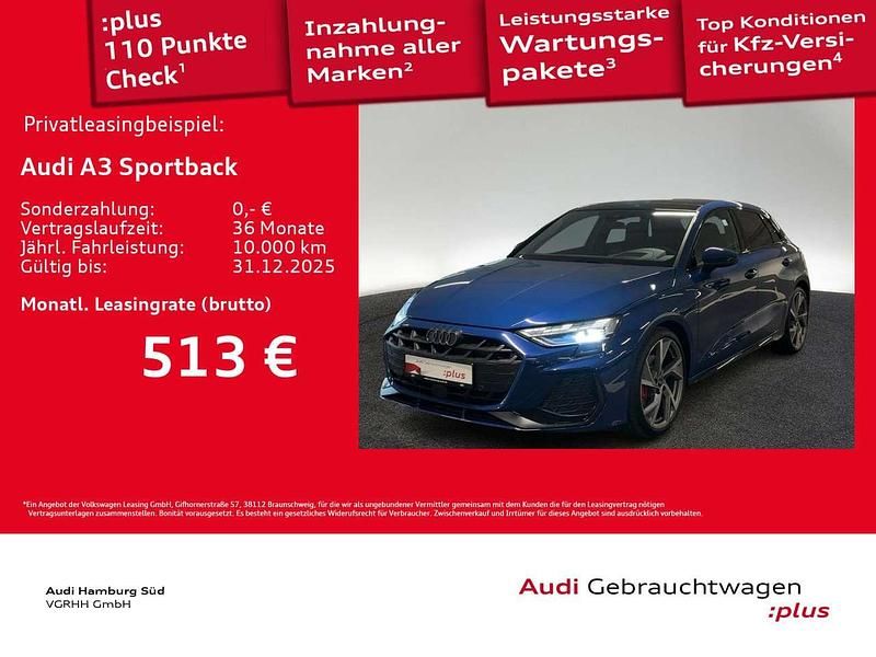 9w ascariblau metallic Gebraucht 2025 Audi A3 Sport Limousine | 42.950 € (Teuer) - Bild 1/3