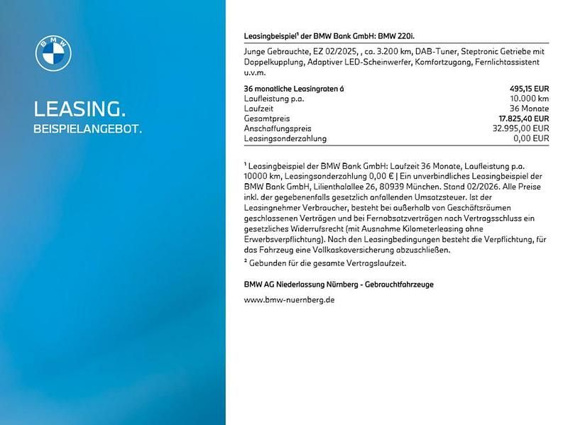 Gebraucht BMW 220 Active Tourer 170 PS (125 kW) 2025 Blau Van / Kleinbus