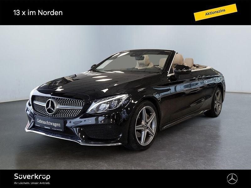 Schwarz Gebraucht 2018 Mercedes C200 AMG Cabrio | 30.790 € (Fairer Preis) - Bild 1/4