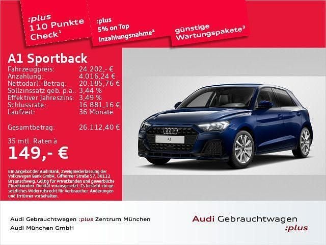 Gebraucht Audi A1 Sportback Advanced Plus 116 PS (85 kW) 2025 Navarrablau metallic Kleinwagen