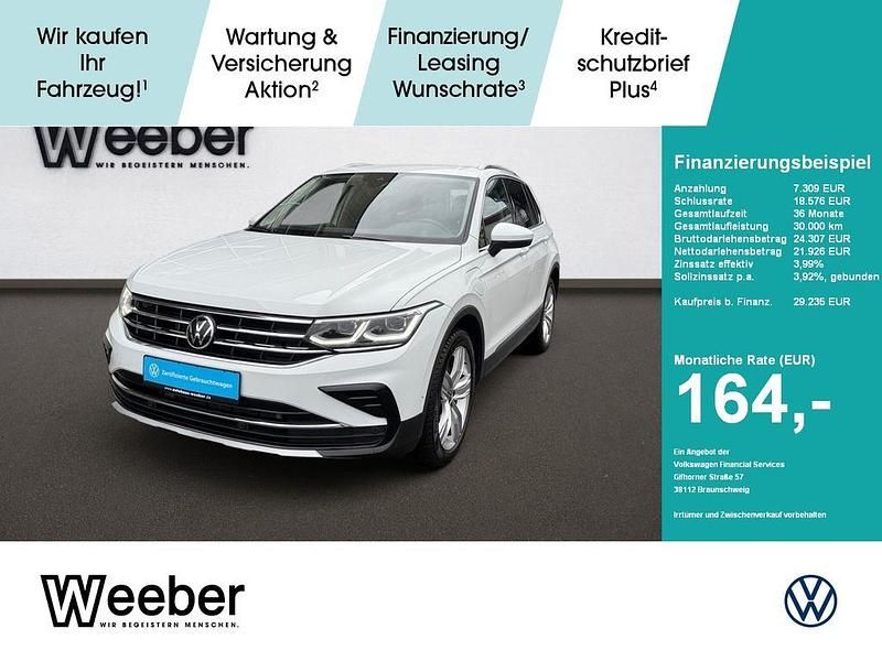 Pure white Gebraucht 2021 VW Tiguan Elegance SUV | 28.985 € (Guter Preis) - Bild 1/4