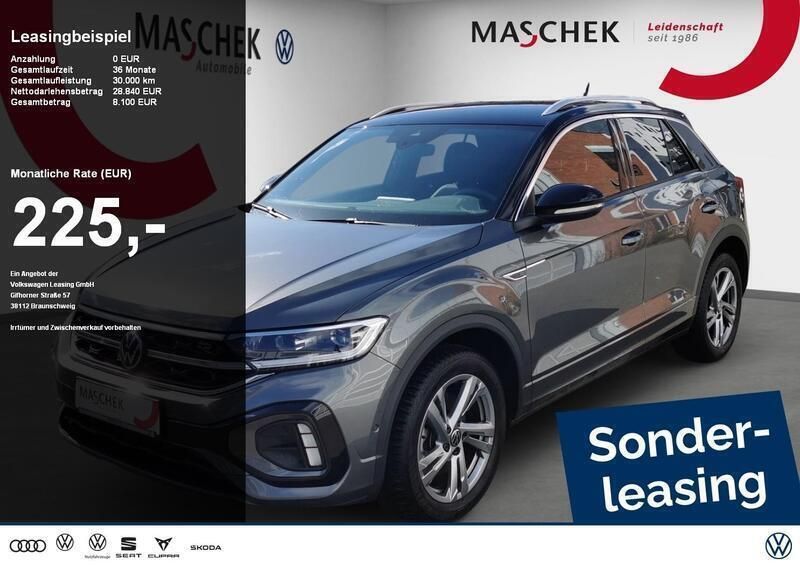 Indiumgrau schwarz Gebraucht 2024 VW T-Roc R-line SUV | 29.540 € (Guter Preis) - Bild 1/4