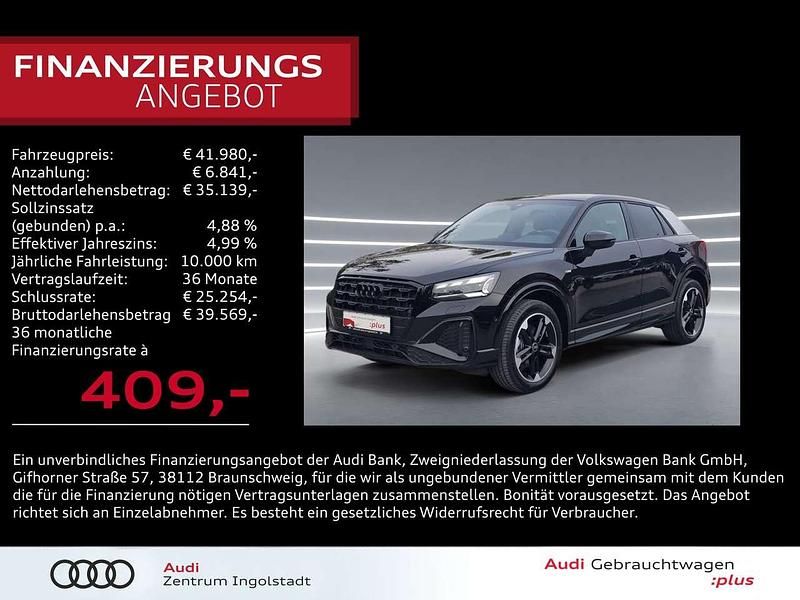 Mythosschwarz metallic Gebraucht 2024 Audi Q2 S-Line SUV | 41.980 € - Bild 1/4