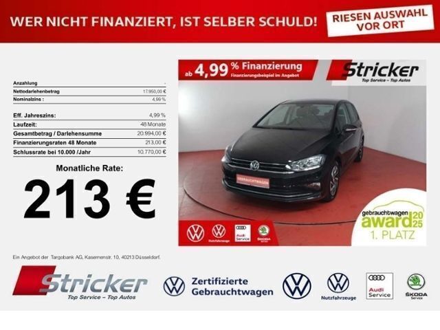 Schwarz Gebraucht 2018 VW Golf Sportsvan Join Van / Kleinbus | 17.949 € (Fairer Preis) - Bild 1/4