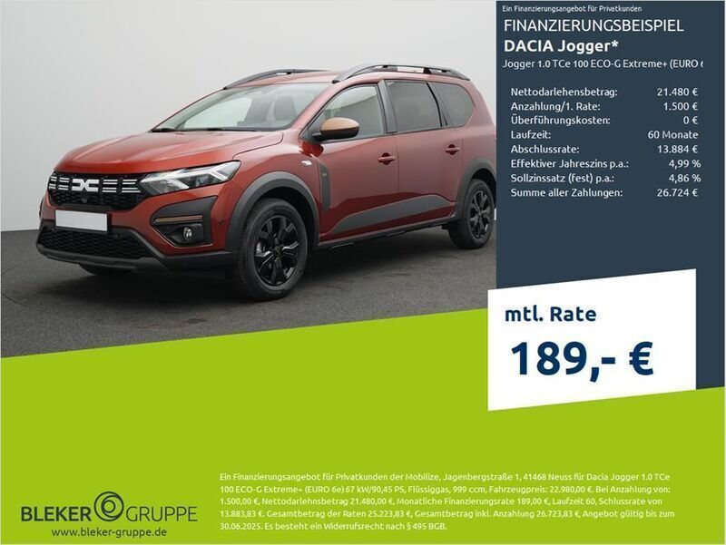 Terracottabraun Neu 2025 Dacia Jogger Extreme Van / Kleinbus | 22.980 € (Fairer Preis) - Bild 1/3