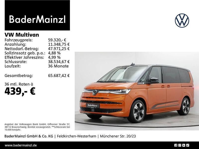 Energetic orange metallic/deep Gebraucht 2025 VW Multivan Edition Van | 59.320 € (Etwas zu teuer) - Bild 1/4