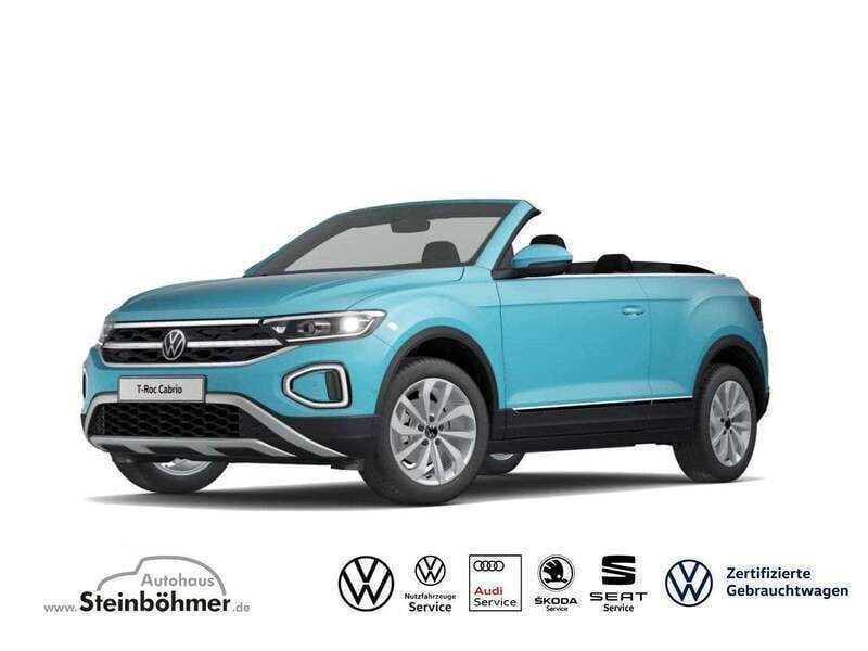 Blau Neu 2024 VW T-Roc Cabriolet Style Cabrio | 31.416 € (Guter Preis) - Bild 1/4