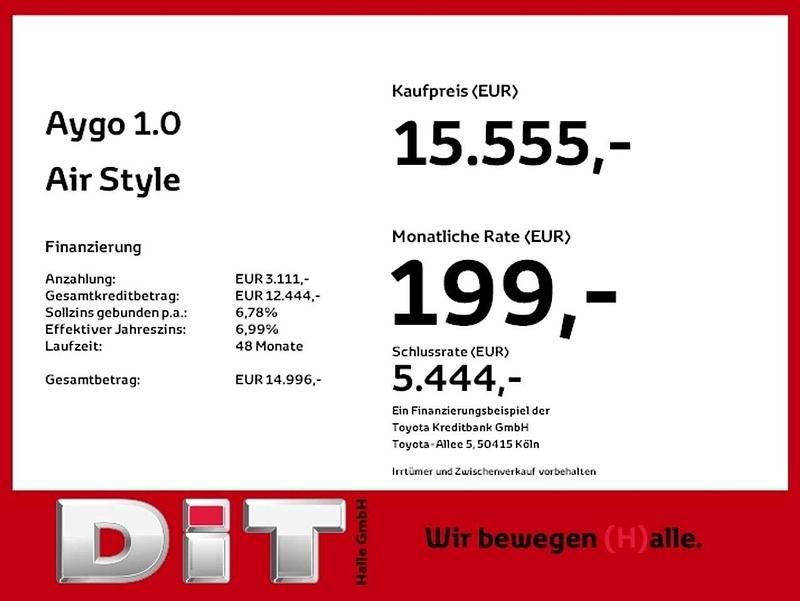 Gebraucht Toyota Aygo Style 72 PS (52 kW) 2023 Ginger beige/ dach schwarz Kleinwagen