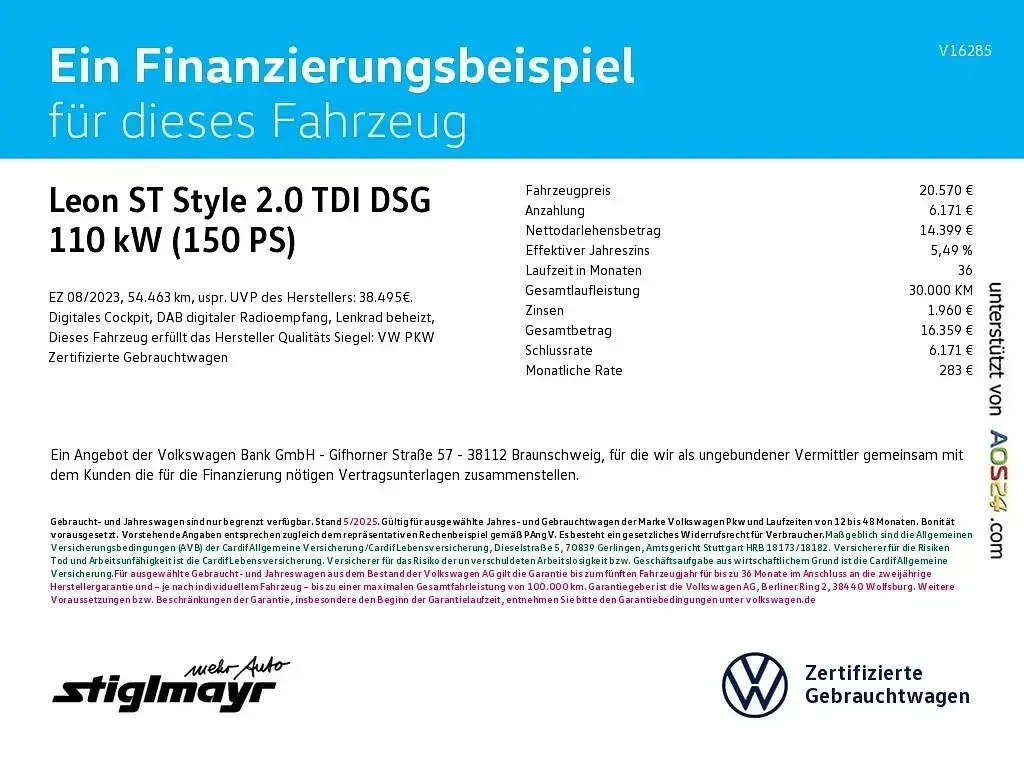 Gebraucht Seat Leon ST Style 150 PS (110 kW) 2023 Urban silber Kombi